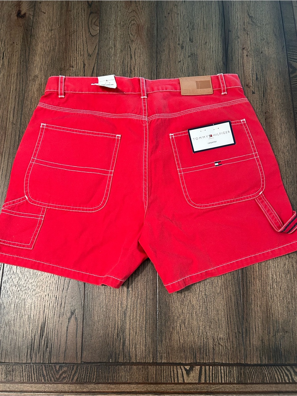 Tommy Hilfiger Women’s Red High Waist Utility Shorts